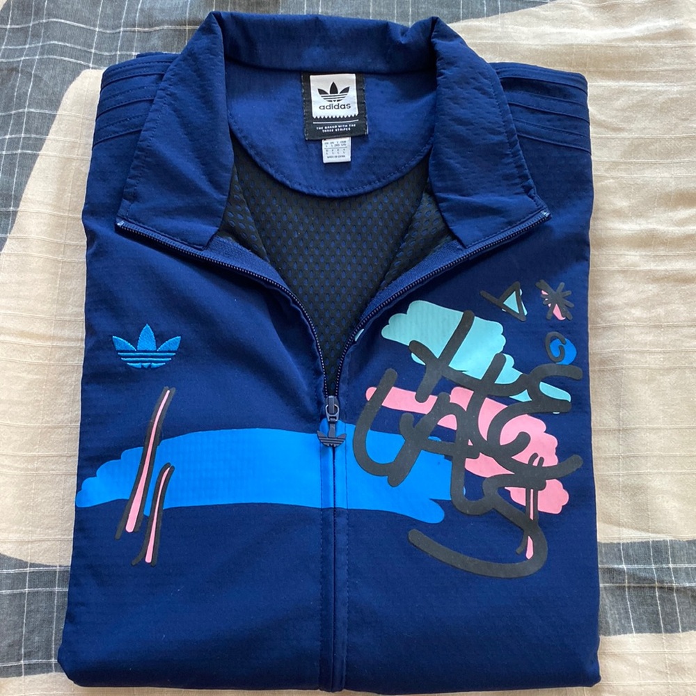 Adidas Helas blue track jacket french skate company